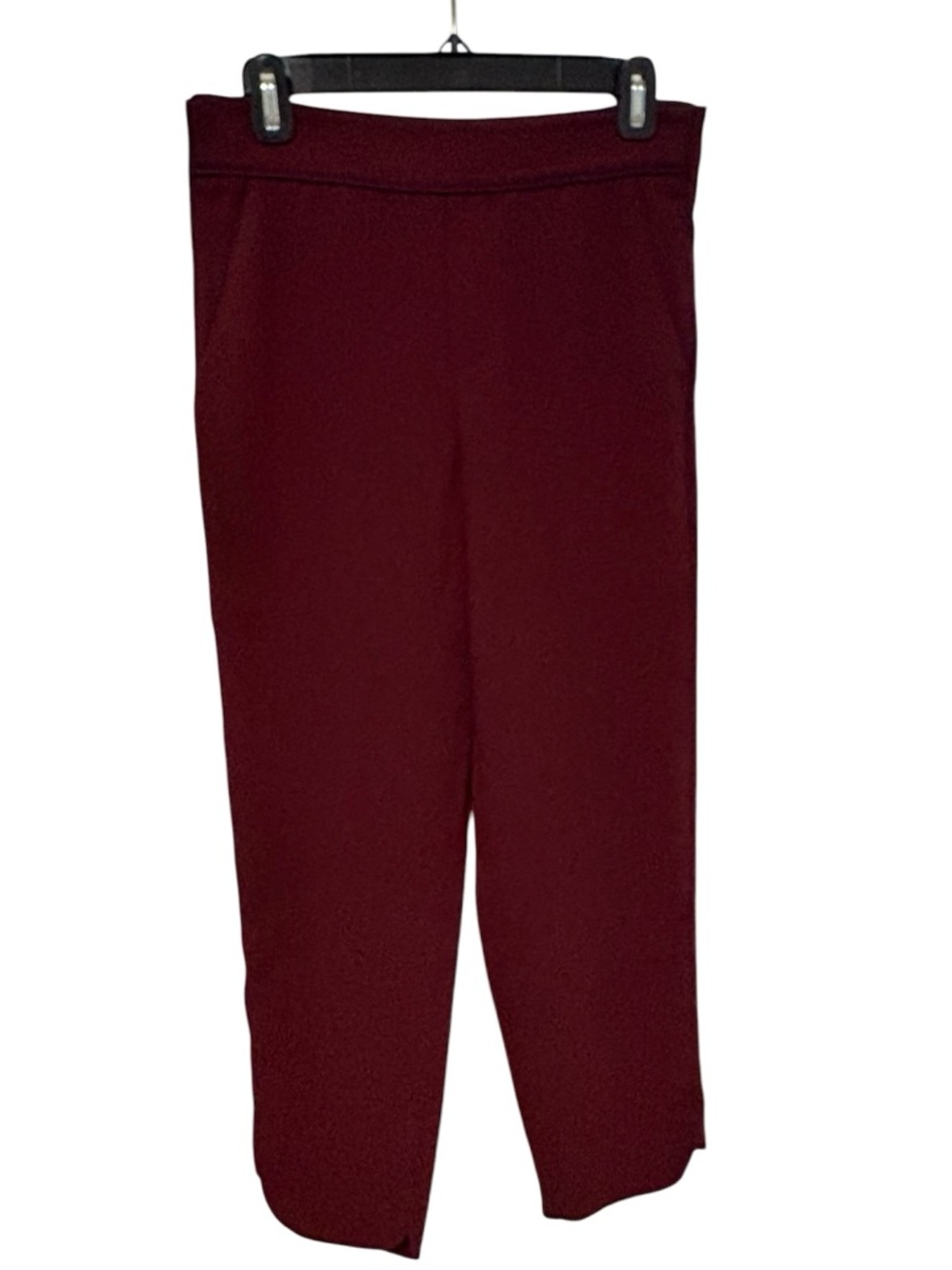 Club Monaco Burgundy Slim Ankle Pants Size 2 Tulip Hem Old Money